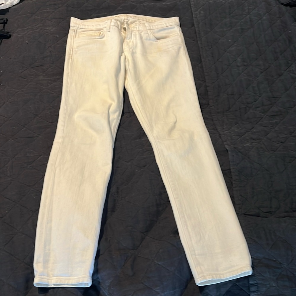 White low rise J Brand jeans. 99% cotton 1 % spandex
